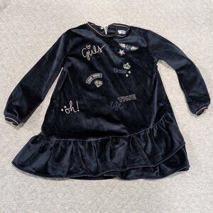 Mayoral Navy Blue Velvet Dress 3T
